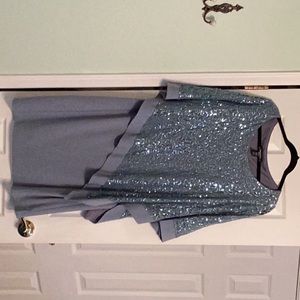 Women’s Gray Sequin Evening Dress